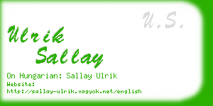 ulrik sallay business card